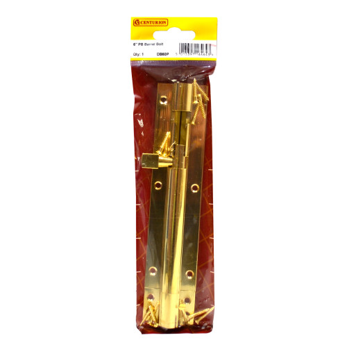 Straight Barrel Bolts, Polished Brass, 38mm x 150mm