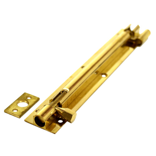 Necked Barrel Bolts, Polished Brass, 25mm x 150mm