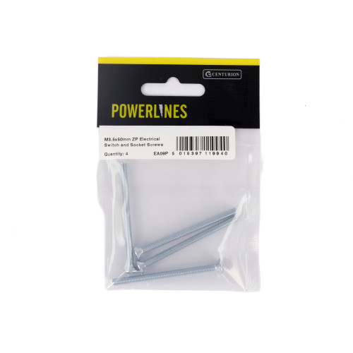 Electrical Socket Screws, M3.5 x 50mm, Zinc Plated