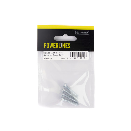 Electrical Socket Screws, M3.5 x 25mm, Zinc Plated