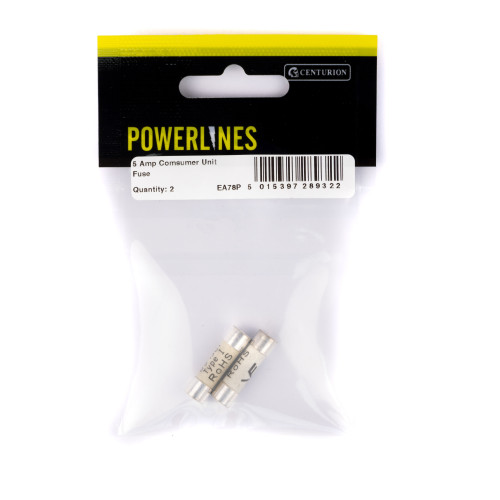 5 Amp Consumer Unit Fuse, Pack of 2