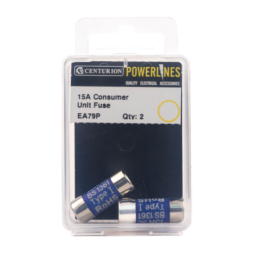15 Amp Consumer Unit Fuse, Pack of 2