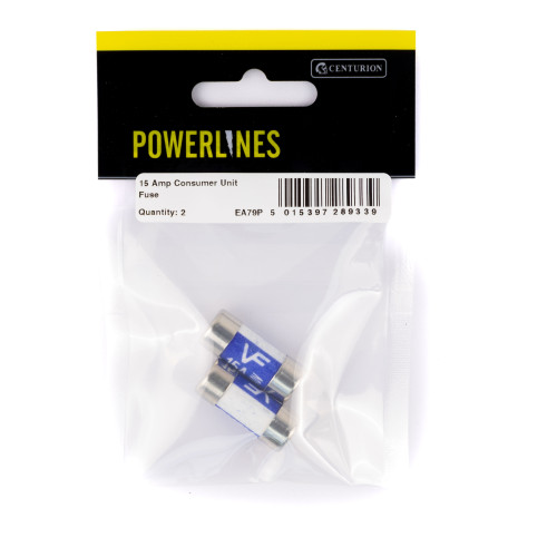 15 Amp Consumer Unit Fuse, Pack of 2