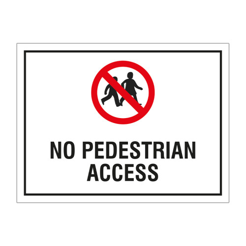 No pedestrian access 