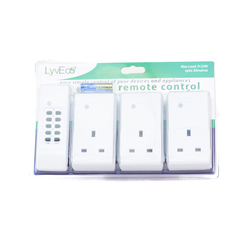 Power Saving Remote Control Sockets - 3 Pack