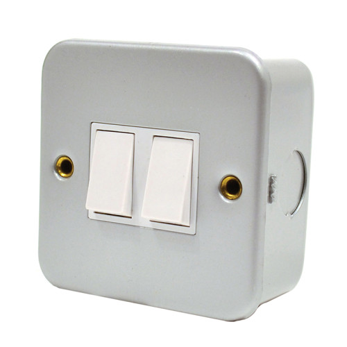 6 Amp Metal Clad Double Switch