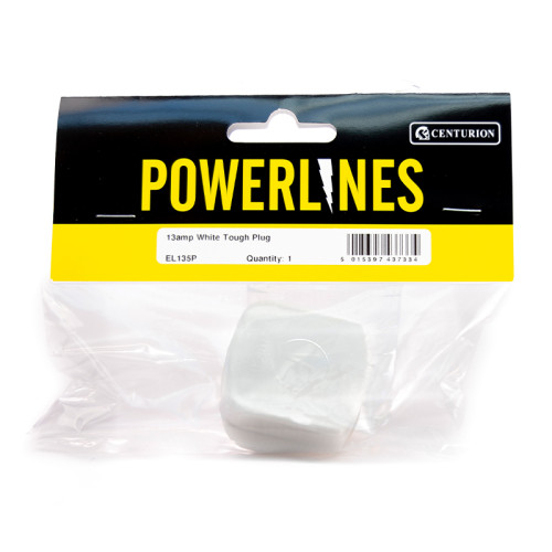 White 13 Amp Tough Plug