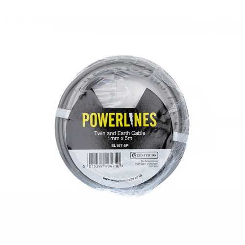 Twin and Earth Cable, 1mm flat x 5m
