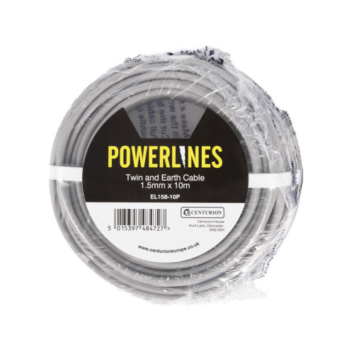 Twin and Earth Cable, 1.5mm x 10m