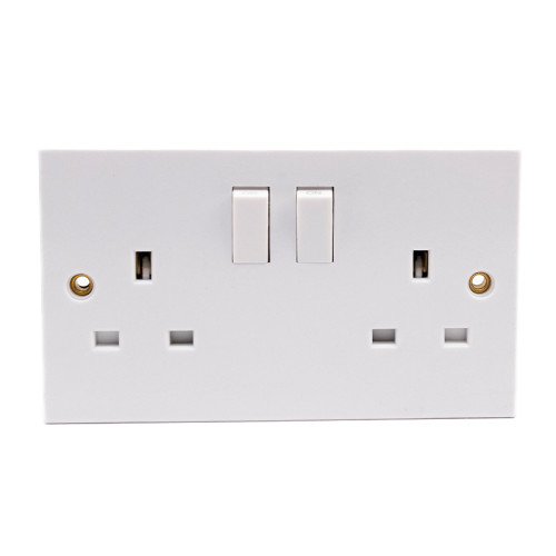 Centurion 13 Amp 2 Gang Switched Wall Socket, EL15P