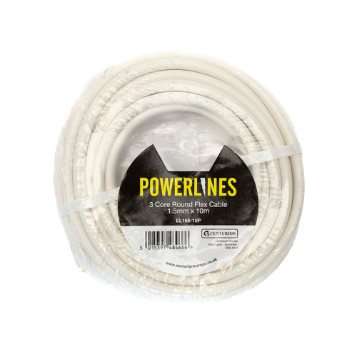 1.5mm 3 Core Round Flex Cable, 10m