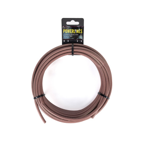 Single Core Brown Coaxial Cable, 10m