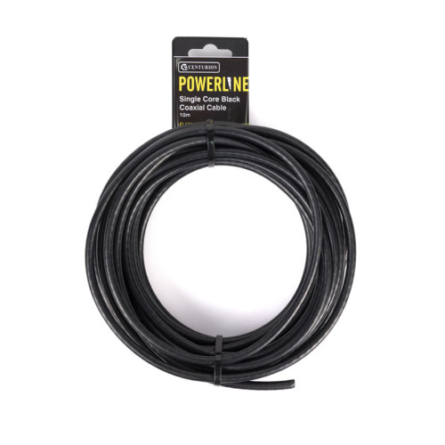 Single Core Black Coaxial Cable, 10m