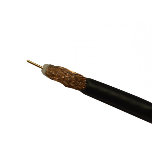Single Core Black Coaxial Cable, 25m