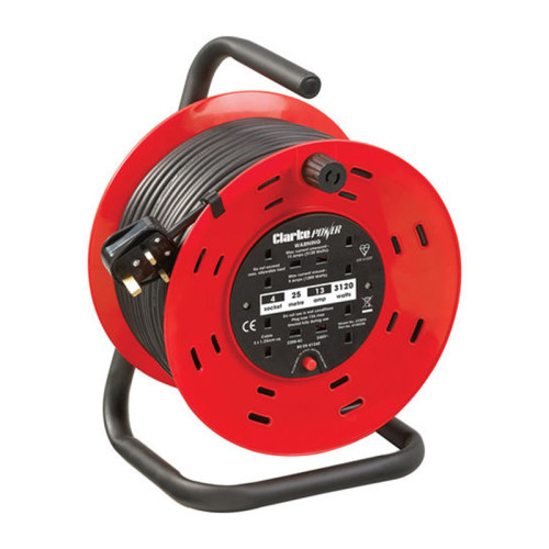 25m 4 Gang Open Drum Cable Reel