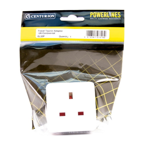 Travel Tourist Adaptor - UK/Continental-EL32P