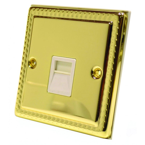 Georgian Secondary Phone Socket, White Switch