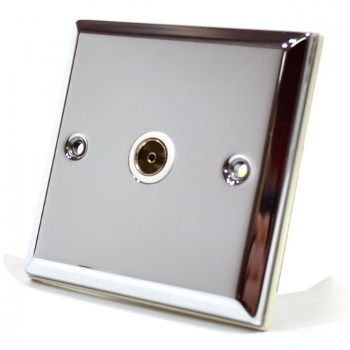 Polished Chrome Single Coaxial Socket