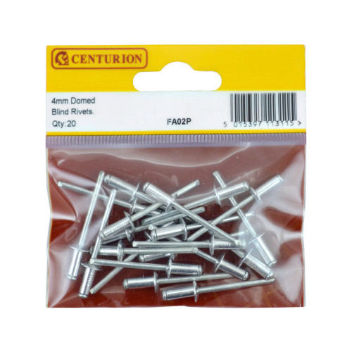 Domed Blind Rivets, 4mm x 10.3mm 