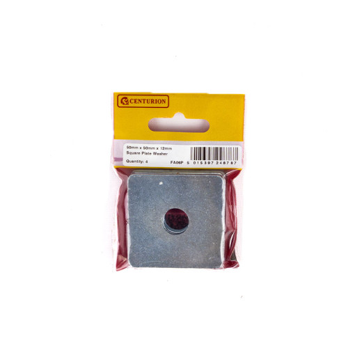 50mm x 50mm x 12mm ZP Square Plate Repair Washers (Pack of 4)
