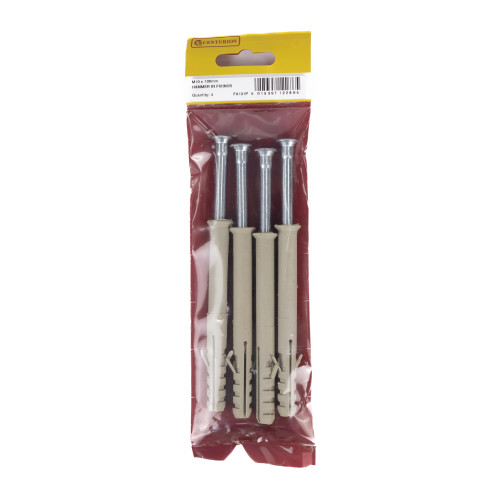 M10 x 100mm Hammer In Frame Fixings (Pack of 4)