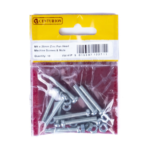 Slotted Pan Head Machine Screws and Nuts