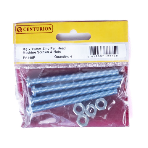 Slotted Pan Head Machine Screws and Nuts