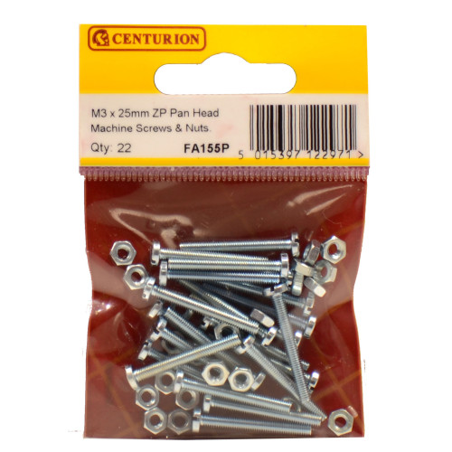 Slotted Pan Head Machine Screws and Nuts