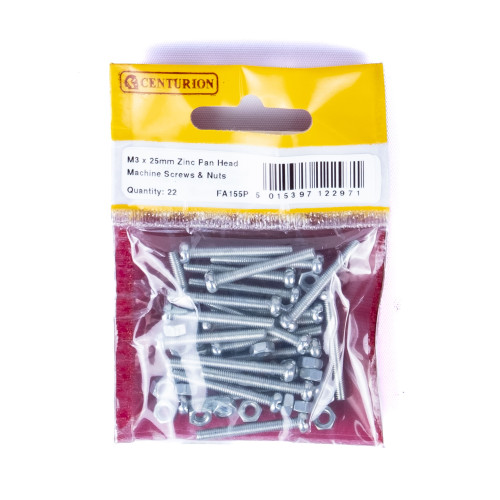 Slotted Pan Head Machine Screws and Nuts