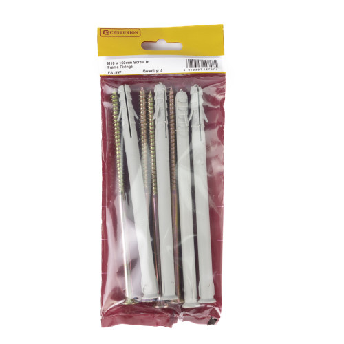 M10 x 160mm Screw In Frame Fixings (Pack of 4)