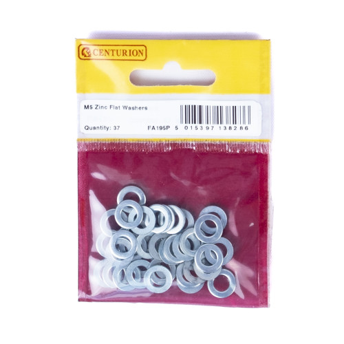 M5 ZP Flat Washers (Pack of 37)