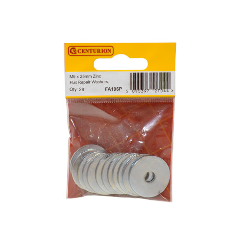 M6 ZP Flat Washers (Pack of 28)