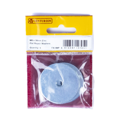 M6 x 38mm ZP Flat Repair Washers (Pack of 5)