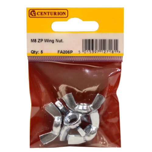 M8 ZP Wing Nuts (Pack of 5)