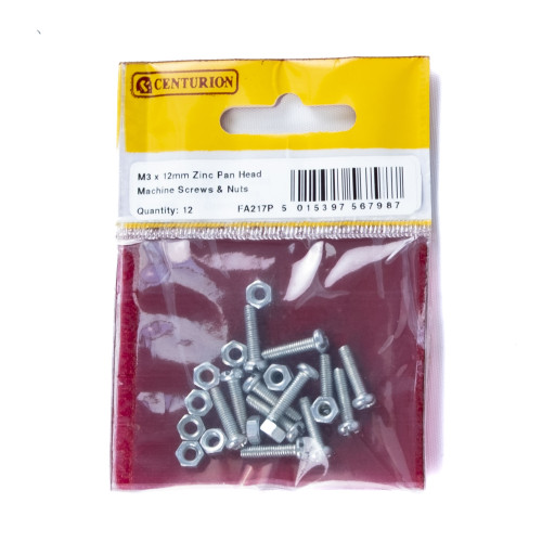 Slotted Pan Head Machine Screws and Nuts