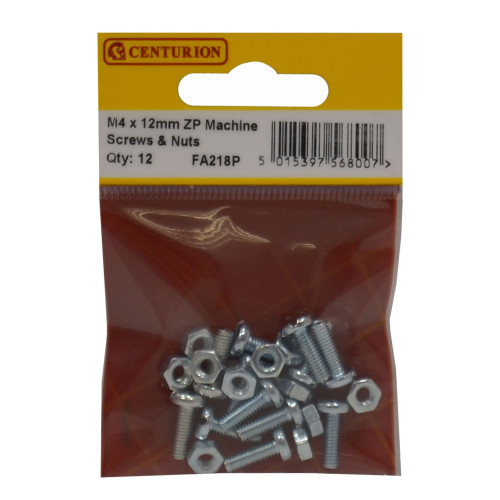 Slotted Pan Head Machine Screws and Nuts