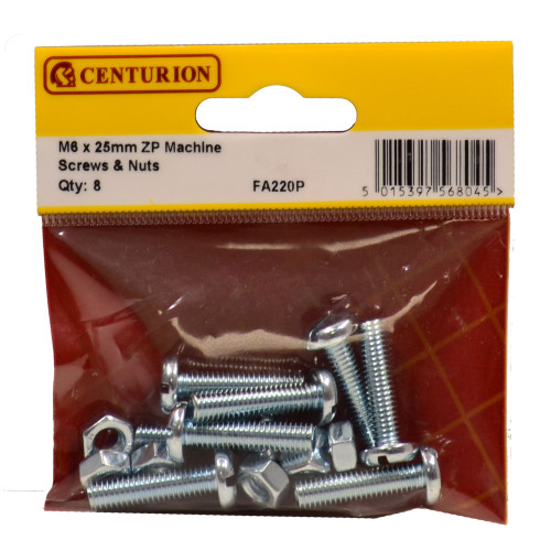 Slotted Pan Head Machine Screws and Nuts