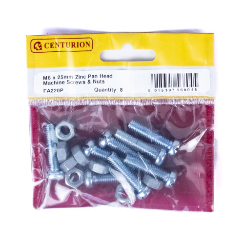 Slotted Pan Head Machine Screws and Nuts