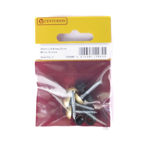 25mm x 8 EB Dome Mirror Screws (Pack of 4)
