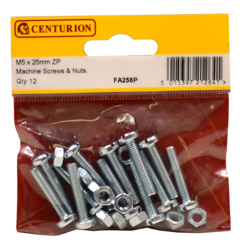 Slotted Pan Head Machine Screws and Nuts