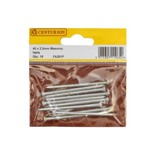 40mm Masonry Nails (Pack of 16)