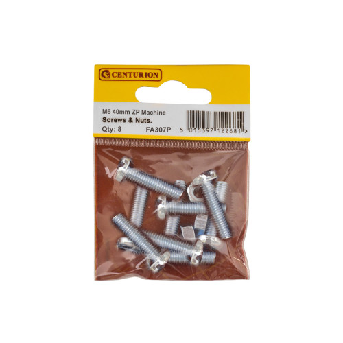 Slotted Pan Head Machine Screws and Nuts