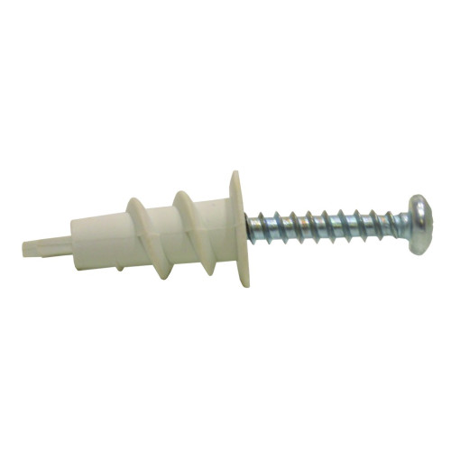 Centurion Nylon Plasterboard Fixing Plugs, 25mm, Grey
