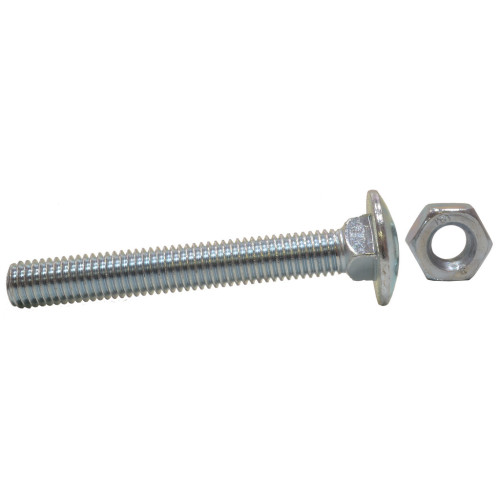 M10 x 75mm ZP Small Carriage Bolts & Nuts (100)