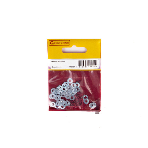 M3 ZP Flat Washers (Pack of 45)