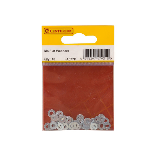 M4 Flat Washers (Pack of 40)