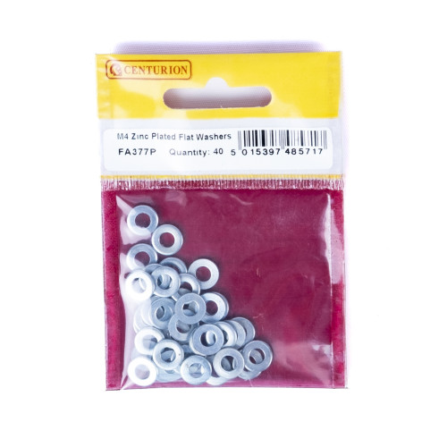 M4 Flat Washers (Pack of 40)