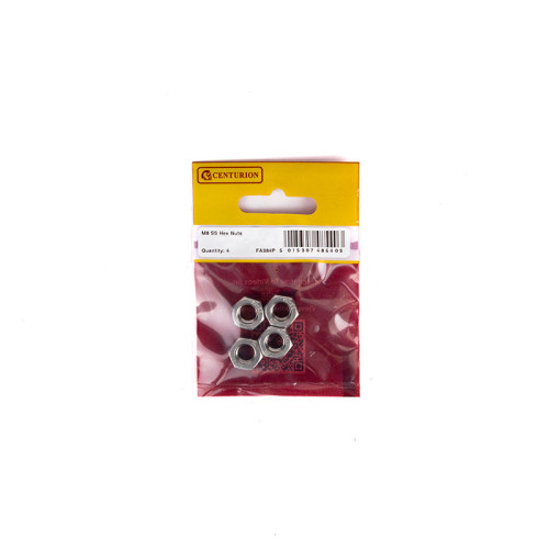 M8 SS Hex Nuts (Pack of 4)