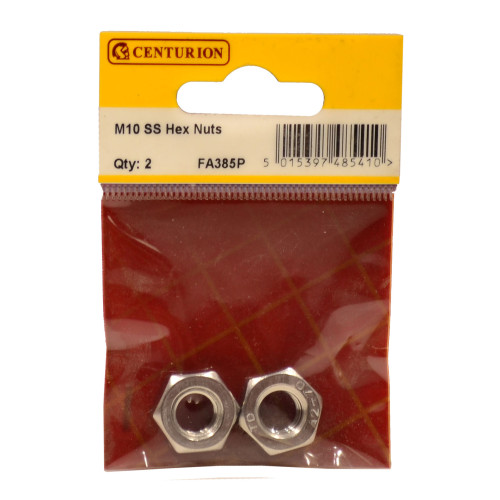 M10 SS Hex Nuts (Pack of 2)