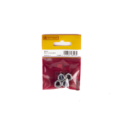 M8 SS Nylon Locking Nuts (Pack of 4)
